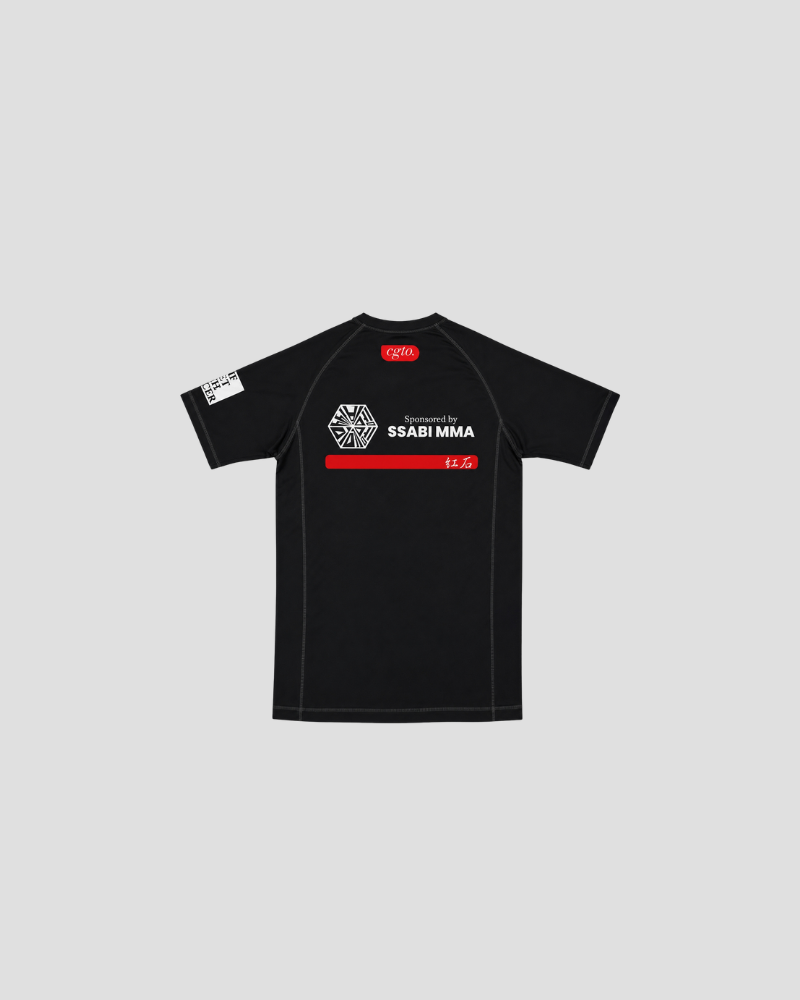SSABI MMA rash guard, back